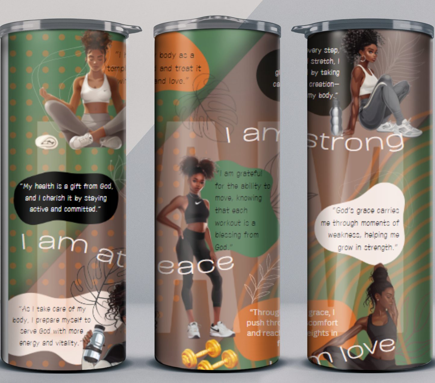 Faith and Fitness Affirmation Tumbler