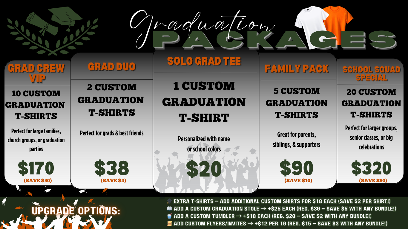 Graduation T-shirt Bundles